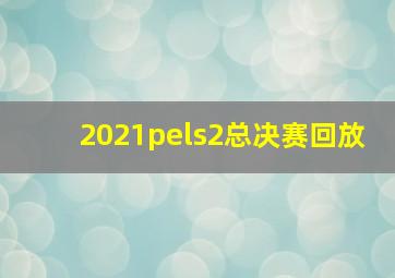 2021pels2总决赛回放