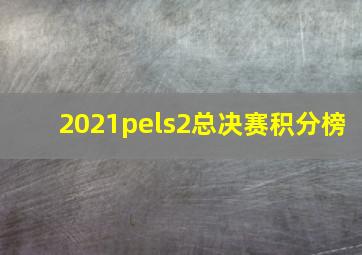 2021pels2总决赛积分榜