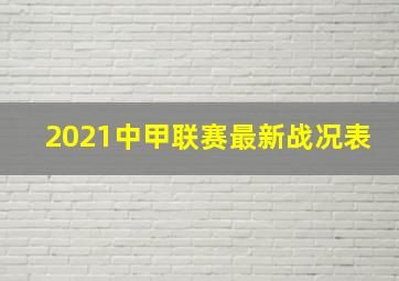 2021中甲联赛最新战况表