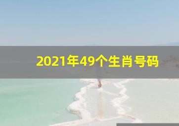 2021年49个生肖号码