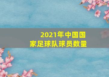 2021年中国国家足球队球员数量