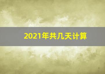 2021年共几天计算