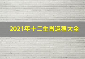 2021年十二生肖运程大全