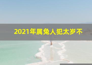 2021年属兔人犯太岁不