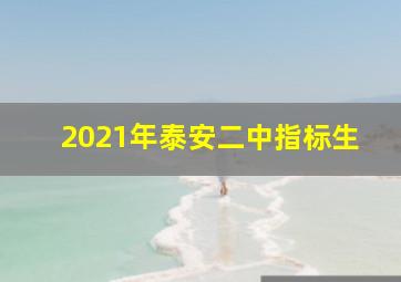 2021年泰安二中指标生