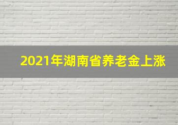 2021年湖南省养老金上涨