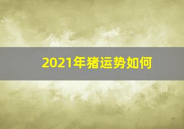 2021年猪运势如何