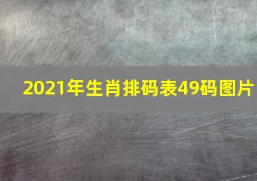 2021年生肖排码表49码图片