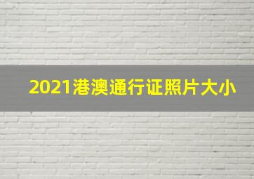 2021港澳通行证照片大小