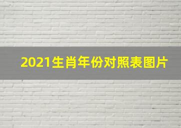 2021生肖年份对照表图片