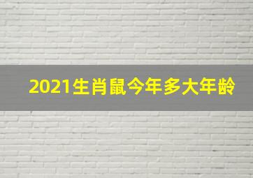 2021生肖鼠今年多大年龄