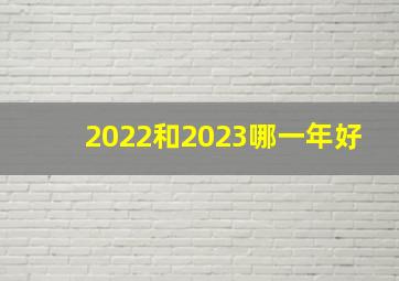 2022和2023哪一年好