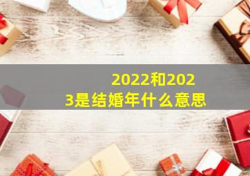 2022和2023是结婚年什么意思