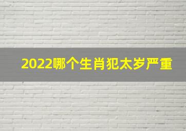 2022哪个生肖犯太岁严重