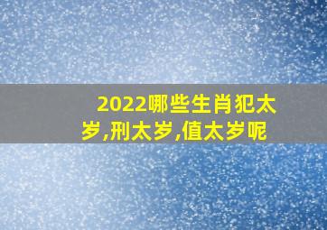 2022哪些生肖犯太岁,刑太岁,值太岁呢