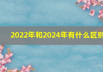 2022年和2024年有什么区别