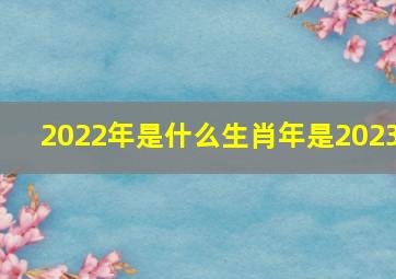 2022年是什么生肖年是2023