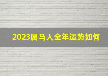 2023属马人全年运势如何