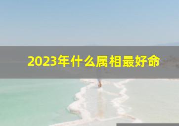 2023年什么属相最好命