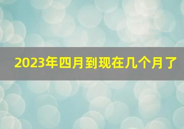 2023年四月到现在几个月了