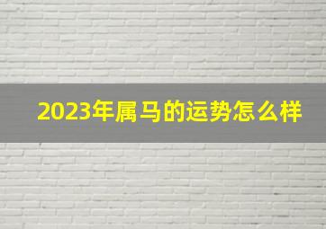 2023年属马的运势怎么样