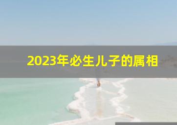 2023年必生儿子的属相