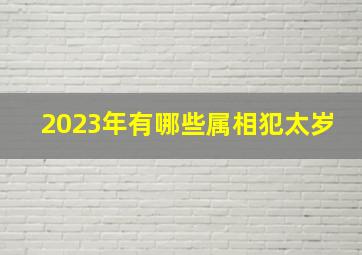 2023年有哪些属相犯太岁