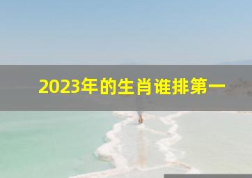 2023年的生肖谁排第一