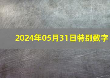 2024年05月31日特别数字