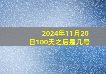 2024年11月20日100天之后是几号