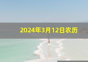 2024年3月12日农历