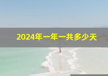 2024年一年一共多少天