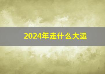 2024年走什么大运