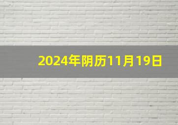 2024年阴历11月19日