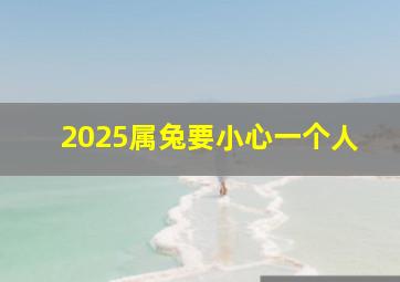 2025属兔要小心一个人