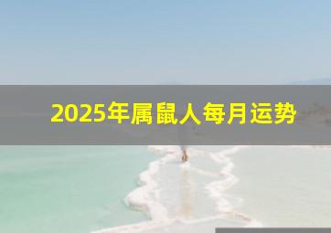 2025年属鼠人每月运势