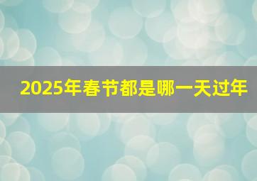 2025年春节都是哪一天过年