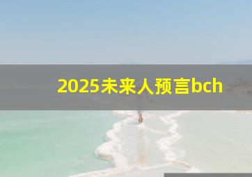 2025未来人预言bch