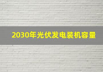 2030年光伏发电装机容量