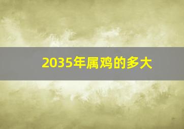 2035年属鸡的多大