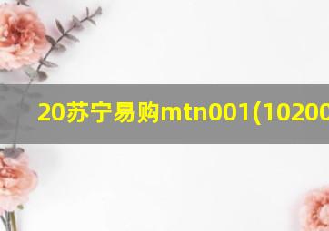 20苏宁易购mtn001(102000322)