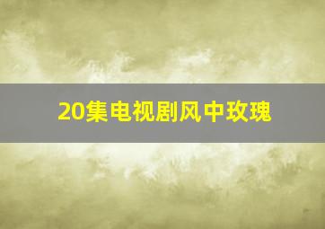 20集电视剧风中玫瑰