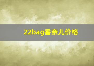 22bag香奈儿价格