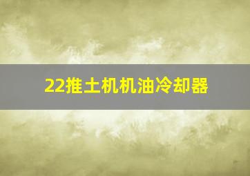 22推土机机油冷却器