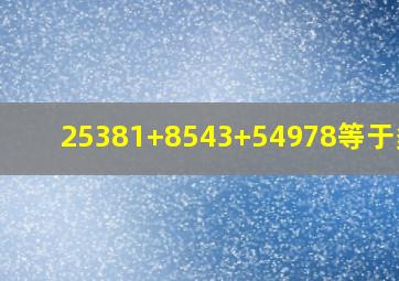 25381+8543+54978等于多少