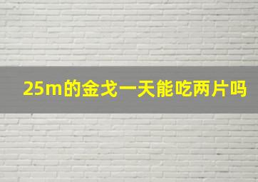 25m的金戈一天能吃两片吗