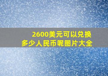 2600美元可以兑换多少人民币呢图片大全