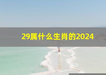 29属什么生肖的2024