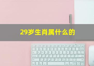 29岁生肖属什么的