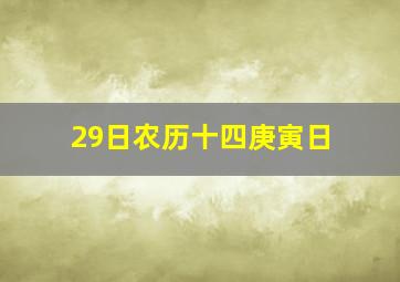 29日农历十四庚寅日